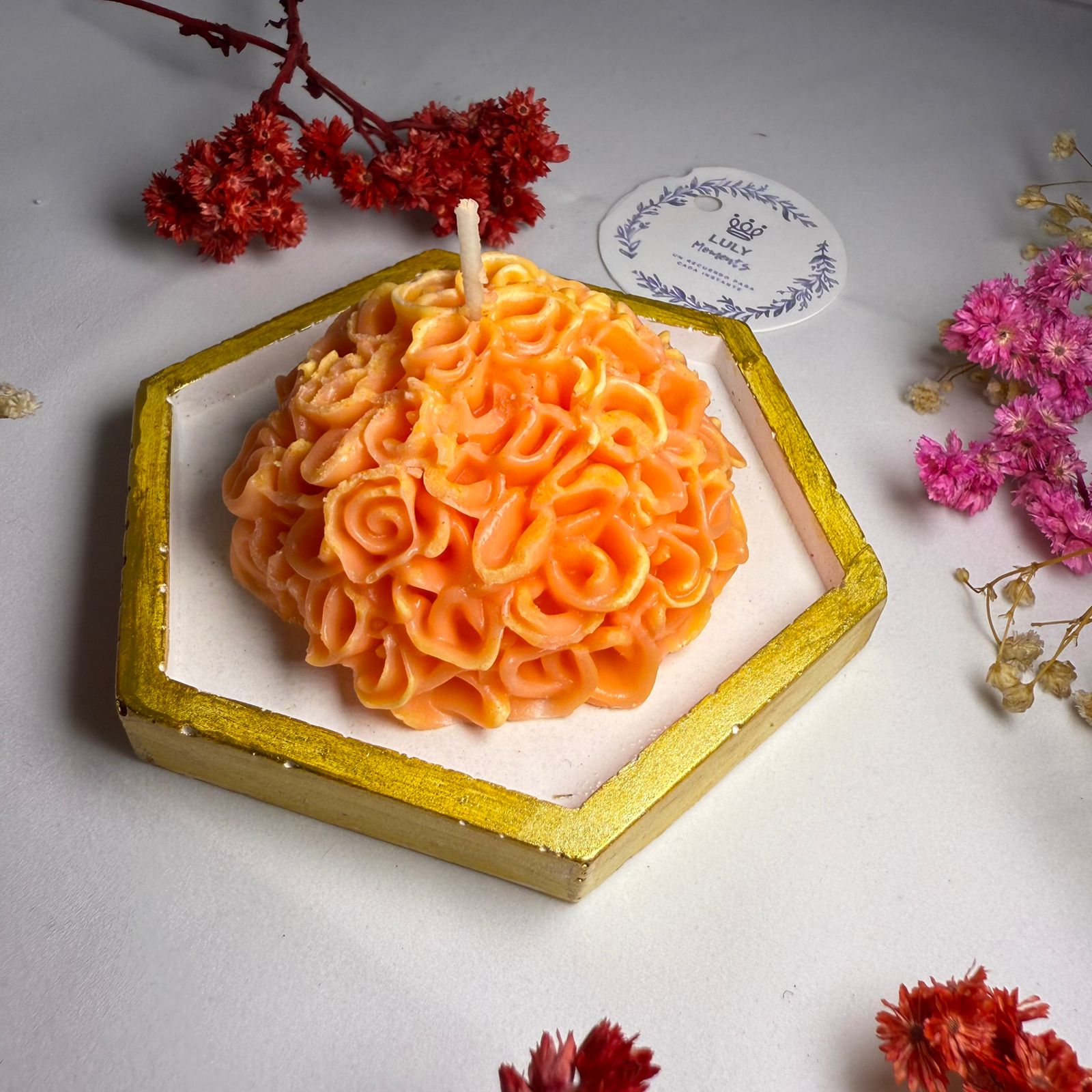Vela de flor Cempasuchil - Imagen 2