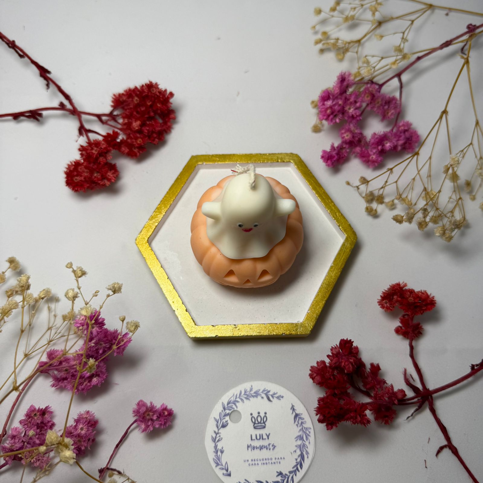 Vela de fantasma con base de ceramica - Imagen 3