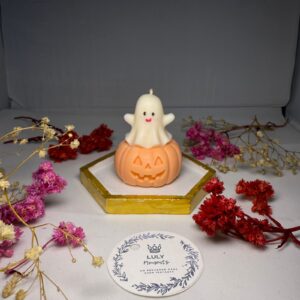 Vela de fantasma con base de ceramica